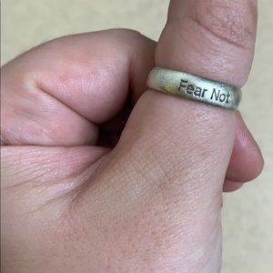 Vintage silver “fear not” ring